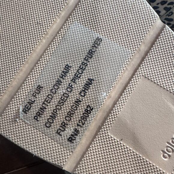 DOLCE VITA Women's Leopard Crochet Verna Wedge Slip On Leather Mules Size 8 NWOB - Picture 9 of 10